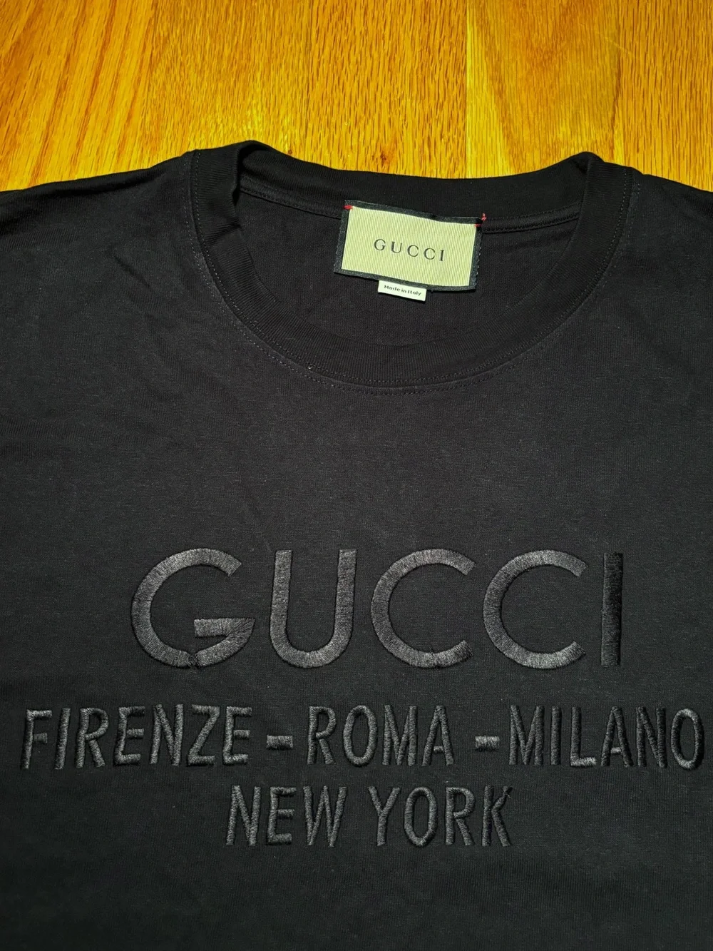 Gucci Embroidered Firenze Rome Milan NY Tshirt 🔥